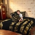 thumbnail image 4 of Manfei Camouflage US Flag Full Size Comforter Sets, Hunting Mallard Duck Bedding Comforter Set, Green Brown Black, Black Reversible 3pcs, 1 Comforter and 2 Pillowcases, 4 of 6