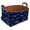 Multicolor 5, variant on Bows Hearts Lines Blue Storage Basket Collapsible Storage Bin, PU Foldable Basket Convenient Box Storage Organizer with Handles for Shelves Office Bedroom Closet Nursery Toys Laundry