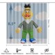 thumbnail image 2 of Bert (2)-theme 4-Piece Shower Curtain Set with Rugs, Waterproof Bathroom Decor Set Includes Bath Mat, U-Shaped Rug, Toilet Lid Cover and Curtain with Hooks, 2 of 6