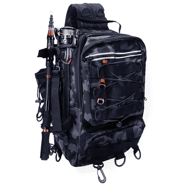 Enroslu Fishing Backpack with Rod Holder, Fishing Tackle Storage Bags Fishing Tackle Box Backpack Lure Fishing Bag Carrying Fishing Gear and Equipment