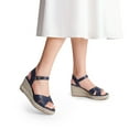 thumbnail image 4 of DREAM PAIRS Espadrille Dressy Wedge Sandals, Women's Platform Sandals Casual Summer, Comfortable High Heeled Wedges with Adjustable Buckle, 4 of 7