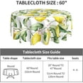 thumbnail image 3 of Lemon Round Tablecloth Waterproof Fabric Table Cover Washable 60” Table Cloth for Kitchen Dining Room Party Picnic, 3 of 6