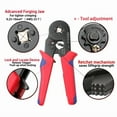 thumbnail image 5 of Ferrule Ratchet Crimper Plier Crimping Tool Cable Wire Electrical Terminals Kit, 5 of 6
