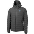 thumbnail image 2 of Men's-Cutter & Buck  Gray North Carolina Tar Heels Mission Ridge Eco Insulated Repreve Hooded Full-Zip Puffer Jacket, 2 of 3