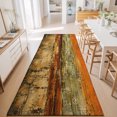 thumbnail image 4 of Abstract Art Washable Runner Rugs 2'x6', Terracotta Orange Textured Landscape Rustic Country Washable Runner Rug Non-Slip Sturdy Edge Binding Carpet for Bedside Hallway Runner Kitchen Galley, 4 of 9