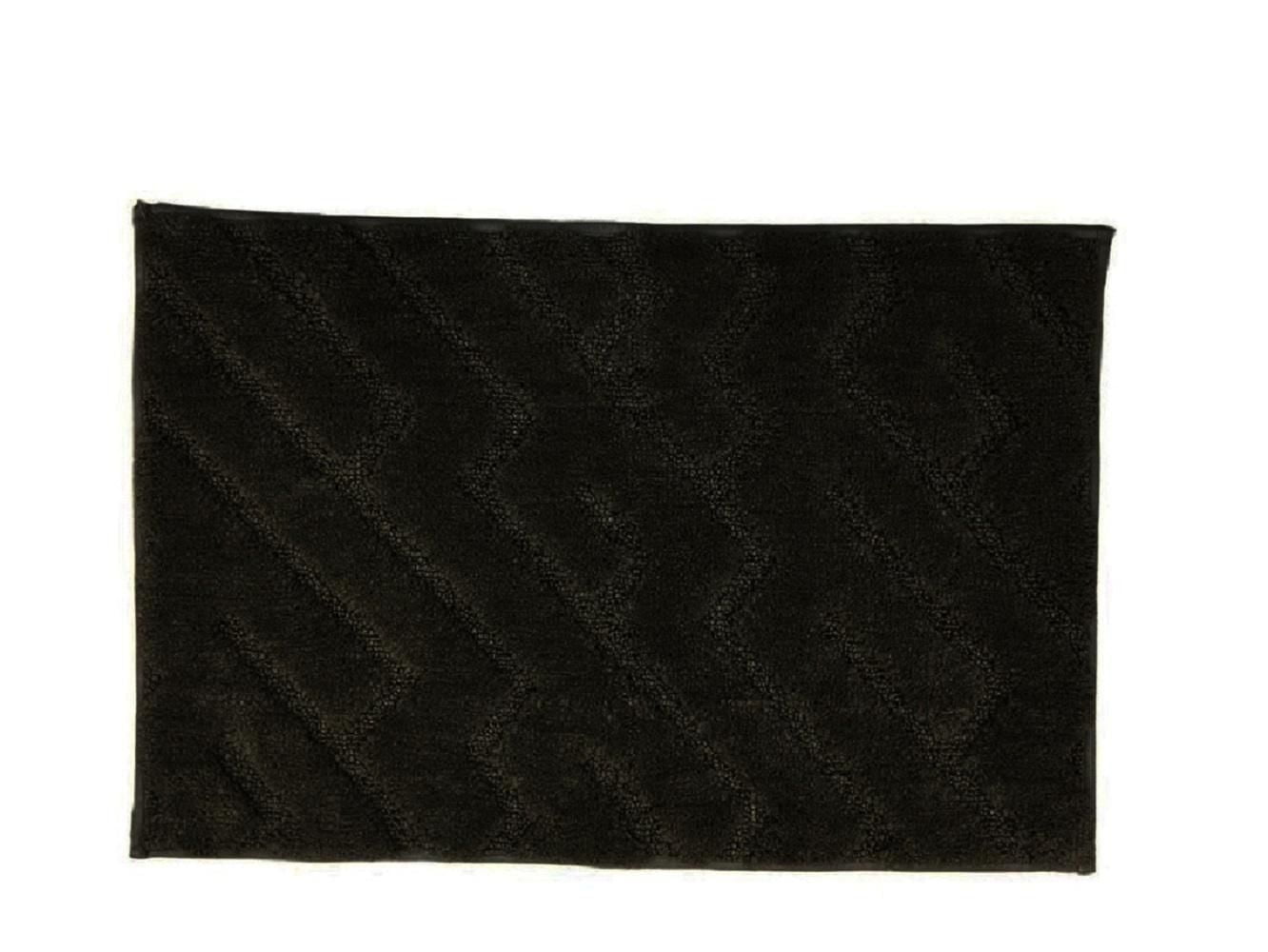 Home Decor Inc. Naples Microfiber Bathmat – 20" x 30", Black, Soft, Absorbent & Non-Slip, Kids & Family-Friendly