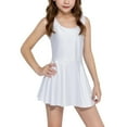 thumbnail image 2 of ZHOGXU Big Kids Girls Dress Sleeveless Round Neck Solid Color Comfortable Stylish Dresses For Party And Daily Wear Silver 180, 2 of 4
