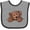 Heather and Black, variant on Inktastic Pocket Chocolate Doodle Boys or Girls Baby Bib