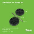 thumbnail image 2 of Toter Replacement Wheel Kit for 64 Gallon Two Wheel Trash Can, 2 of 2