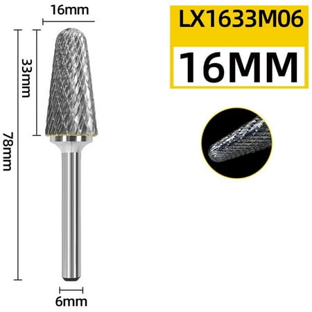

BCLONG Double-Cut Tungsten Carbide Burr Bit Rotary Files Wood Carving Engraving Heads