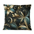 thumbnail image 3 of Designart "Hollywood Grandeur In Gold And Black II" Floral Printed Throw Pillow, 3 of 5