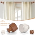 thumbnail image 2 of Barras de Cortina Dobles de Madera para Ventanas de 36 a 72 Pulgadas Barra de Cortina Doble Decorativa Ajustable de 1 pulgada Boho de Servicio Pesado, 2 of 7