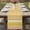 Lemon Yellow Light Yellow, variant on Table Runner 36 Inches Long for Kitchen Dining, Grey White Boho Dresser Scarf Farmhouse, Dining Table Decorations for Wedding/Parties, Vintage Ethnic Tribe Abstract Art 13 x 36 In