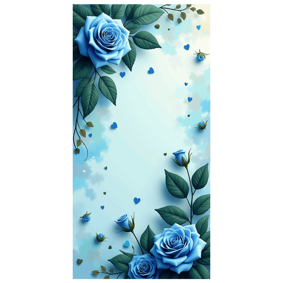 LUUFILx Blue Roses Floral Background Backdrop for Wedding Party Decorations Banners Photography Romantic Birthday Backdrop Valentine Celebrations Scene Decor