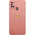 thumbnail image 2 of for Galaxy A21s Case 6.5"(Not fit A21/S21), Cute Bling Plated Gold Love Heart with Anti-Fall Camera Lens Cover Protection Soft Anti-Fingerprint Anti-Dust Phone Case for Galaxy A21S - Pink, 2 of 6
