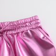 thumbnail image 5 of GYRATEDREAM Girls Metallic Dance Shorts for Athletic Sparkly Hot Pants for Girls 4-12 Years, 5 of 10