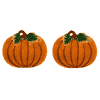 Northeast Home Goods Ceramic Pumpkin Accent Tidbit Plate, Set of 2
