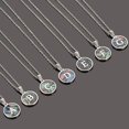 thumbnail image 3 of Colliers, Collier Lettre Coquille Capitale Mignon pour les Filles, Pièces de Monnaie Filles Pendentifs Colliers Initiaux en Acier Inoxydable pour les Femmes Bijoux Ronds, 3 of 9
