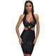 thumbnail image 1 of Vestido vendado BELLA BARNETT, sexy, halter, con recorte en la espalda, negro, 1 of 5
