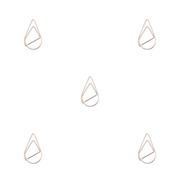 Toystoory 30 Piezas Clip de Papel Forma de Gota de Agua Abrazadera para Fotos de Oficina Oro Rosa Type2 NO2