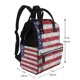 thumbnail image 2 of Easygdp America Flag Glitter para Bolsa de Bebé de Gran Capacidad con Múltiples Bolsillos, Bolsa de Pañales para Padres, Bolsa de Viaje Organizada y Elegante, 2 of 6