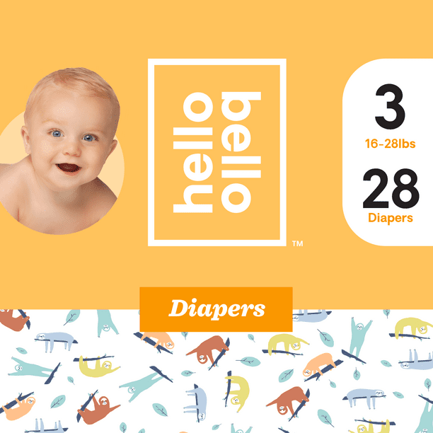 Hello Bello Diapers Sleepy Sloths Size 3 28ct Walmart Com Walmart Com