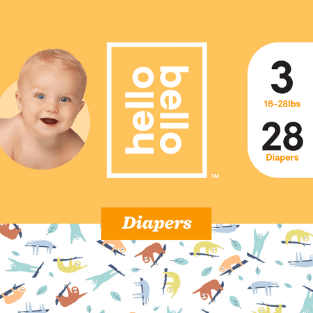 Hello Bello Diapers Jumbo Pack - Sleepy Sloths - Size 3 (Best Way To Change A Newborn Diaper)
