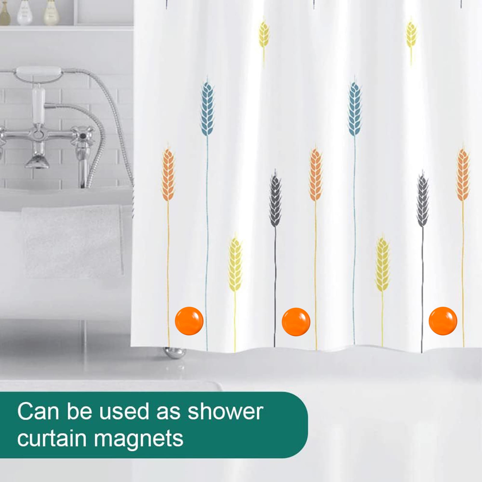  Magnetic Curtain Weights 8 Pack of Waterproof Magnets +  Carrying Case, Great Home Decor for Bathroom, Shower, Liner, Flags, and  Sheer, Heavy Duty Works Outdoor to Stop Wind (8 Pack, White) 