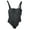 Black, variant on Ladies Adjustable Strap Square Neck One Piece Swimsuit (Black, XL)