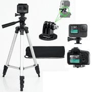 Acuvar 50" Aluminum Camera Tripod Stand For All Action Cameras with Built-in Bubble Level Indicator for All Action Cameras, Tripod Mount Lightweight,Portable Stand for Travel & Outdoor Photography