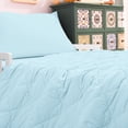 thumbnail image 2 of Ntbay 4 Piece Microfiber Toddler Bedding Set, Ultra Soft and Breathable Crib Sheet Set, Includes Quilted Comforter, Fitted Sheet, Flat Top Sheet and Envelope Pillowcase, Aqua Blue, 2 of 5
