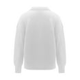 thumbnail image 4 of Charmgo Womens Tops Clearance, Women Half Zip Cropped Sweatshirt Casual Fleece Quarter Zip Up Rib Knit Pullover 2024 Fall Clothes Sweatshirt for Women, Hoodies for Women White, 4 of 8
