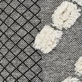 thumbnail image 6 of Laddha Home Designs Hand-stitched Zig Zag Cotton Throw Pillow Cover - 20" - Gray and White, 6 of 8