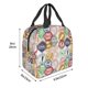 thumbnail image 3 of Fotbe Travel Stamp Bolsa Térmica con Estampado y Forro de Aluminio Grueso Bolsa de Almuerzo con Bolsillo Frontal para Hombres y Mujeres, Ideal para Trabajo, Escuela, 3 of 8