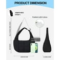 thumbnail image 4 of Bloomr Bag - Small Crescent Puffer Purse Shoulder Bag for Women, Nylon Quilted with Adjustable Shoulder Strap, Puffy Bag, 4 of 7