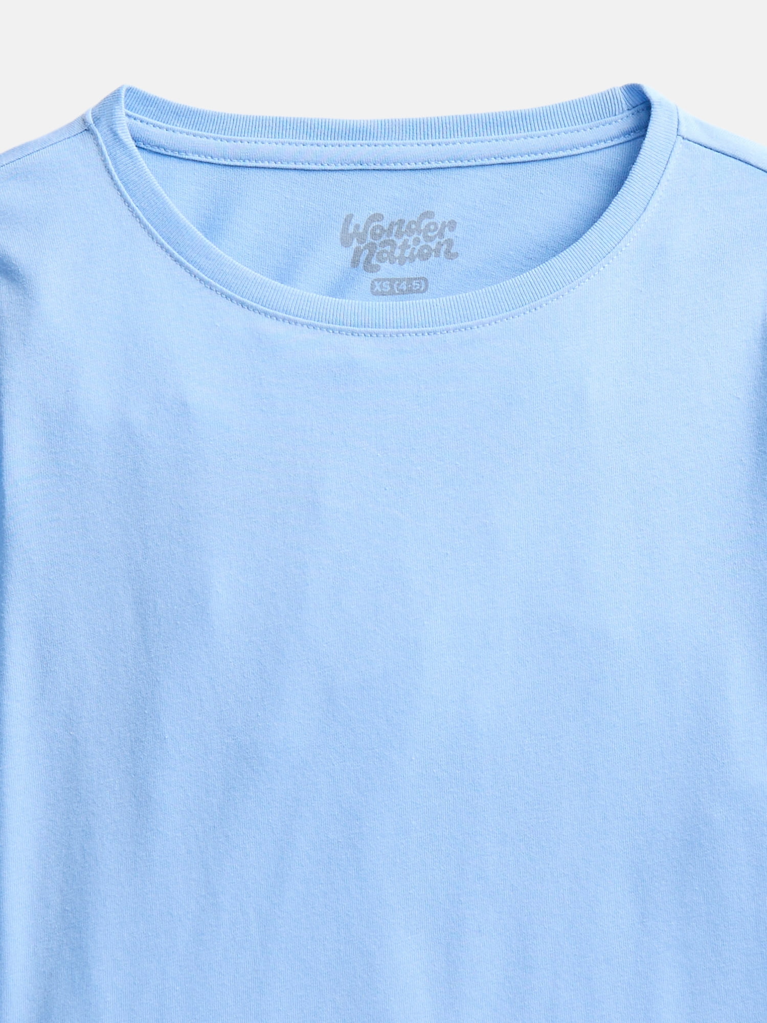 Wonder Nation Girls Kid Tough Tee with Long Sleeves, Sizes 4-18 & Plus