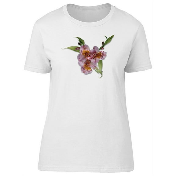 Three Flowers And Leaves Tee Women's - Women T-Shirt, Small