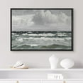 thumbnail image 2 of PixonSign Framed Canvas Print Wall Art Dark Storm Cloud Ocean Waves Nature Wilderness Illustrations Fine Art Decorative Farmhouse/Country Relax/Calm/Cozy Multicolor Zen for Bedroom - 16"x24" Black, 2 of 5