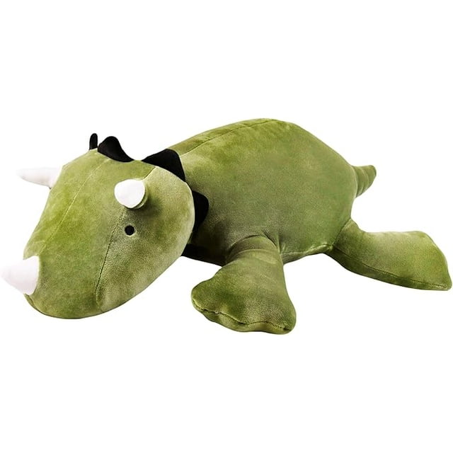 Peluche de Triceratops Verde de 60 cm, Estilo Malvadisco (Triceratop, 1, Unidad)