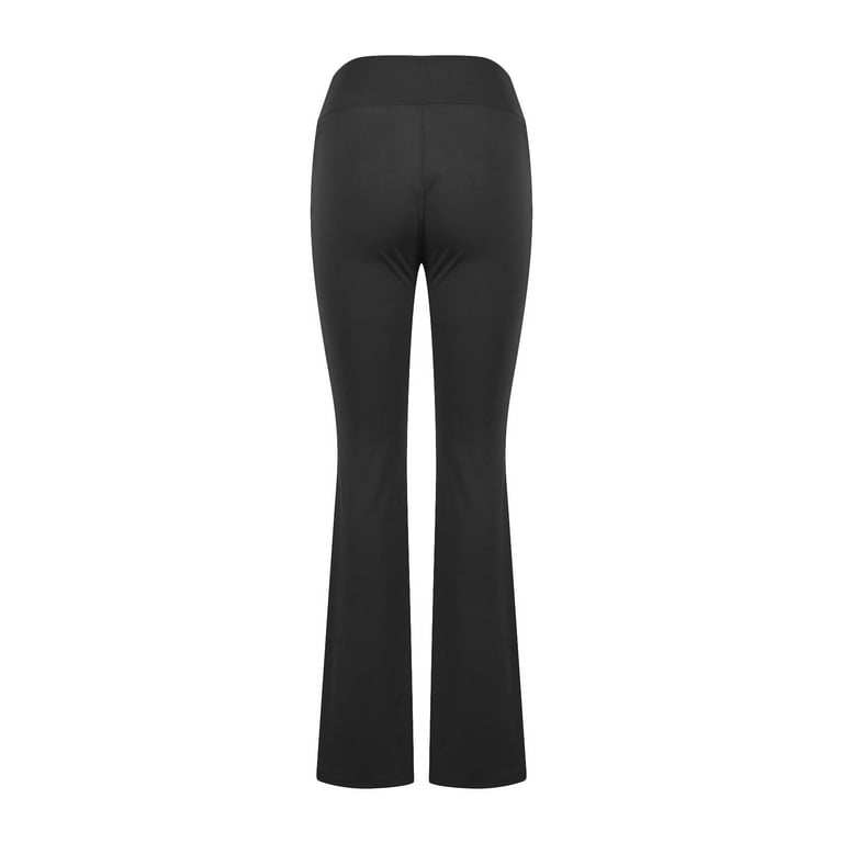 M MOTEEPI Black Flare Leggings High Waisted Crossover Flare Pants with  Pockets Bell Bottom Pants for Women Yoga Pants L - Yahoo Shopping