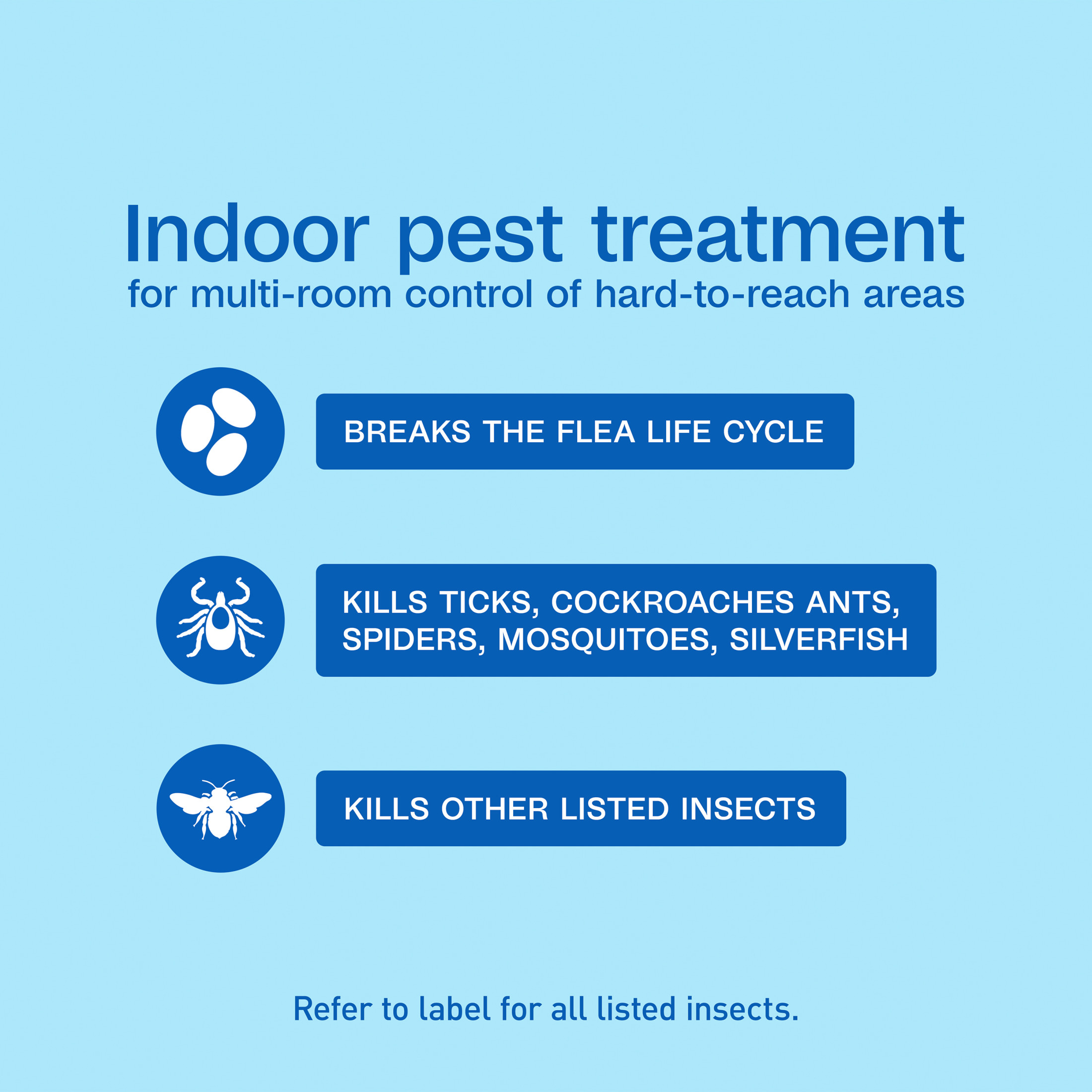 ADAMS Plus Flea & Tick Indoor Fogger, 3 x 3 oz Cans, Kills Fleas, Flea Eggs, Ants, House Flies, Cockroaches, Mosquitoes, and Many Other Pests, Indoor House Treatment, Each Fogger Treats 375 sq ft