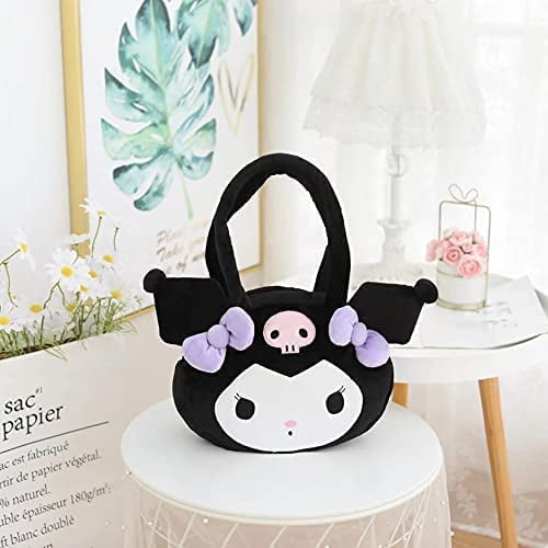 Bolso de felpa Kuromi para niños pequeños, viajes, preescolar, hombro