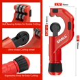 thumbnail image 2 of SHALL Tubing Cutter Tool, Heavy Duty Pipe Cutter 3/16"-2" OD, Mini Tube Cutter 1/8"-7/8", Steel Pipe Cutter for Metal, Copper, Aluminum, Co, 2 of 8