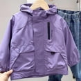 thumbnail image 5 of vdgthytj Little Kids Clothes Long Sleeve Hooded Windbreaker Full Zip Waterproof Rain Jacket Fall Lightweight Hiking Outwear with Pockets, 5 of 5