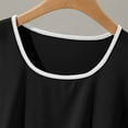 thumbnail image 5 of JUUYY Womens Sleep Shirts - Short Sleeve Pajama Tops for Women - Modal Round Neck Solid Color Pajamas Tee Top Black#1 M, 5 of 7