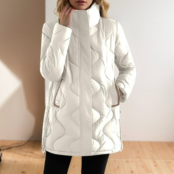 Women's Long Warm Down Jacket Thick Oversized Stand Collar Winter Coat Jackets And Coats Coat Women plus Size Coats Winter Womens Winter Jacket Large Coat Women plus Women Coats plus Size Womens