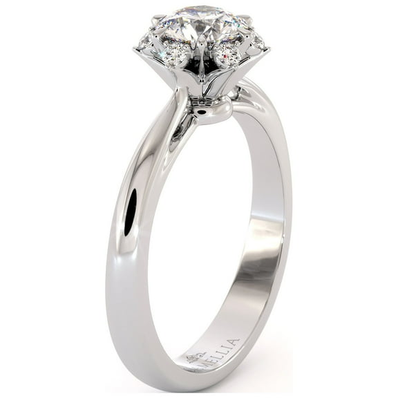 Moissanite 14K White Gold Classic Engagement Ring