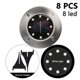 thumbnail image 1 of Pack Solar Pan Light 8 LED Solar Ground Light Exterior impermeable de acero inoxidable Ground Solar Light para pasarela Pathway Lawn Yard Patio Garden Ormromra 2033508-1, 1 of 9