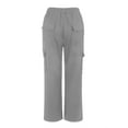 thumbnail image 5 of Baqcunre Women's Pants,Solid Color Loose Straight Leg with Pockets Casual Pants Yoga Pants Wide Leg Pants Woman,Yoga Pants Women Pants for Women Grey S-XXL, 5 of 5