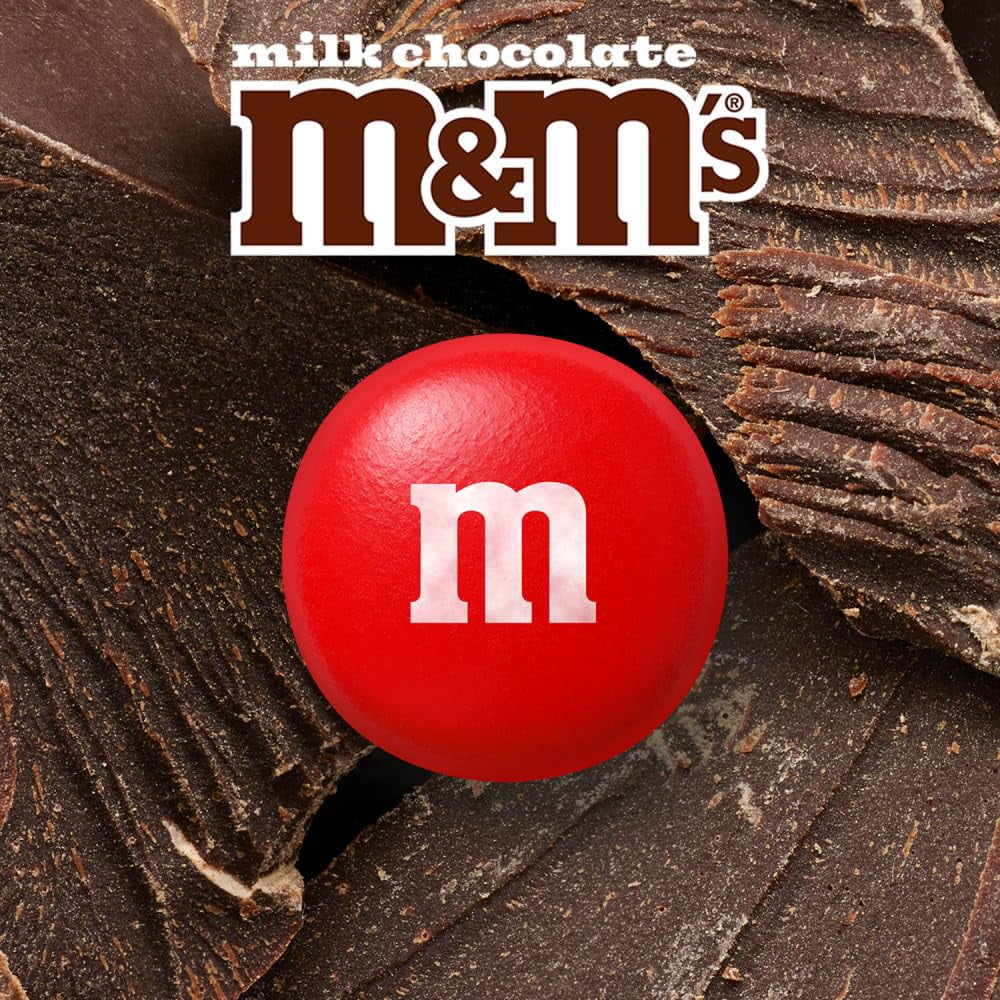 Pack of 2 - M&Ms Milk Chocolate Candy, Family Size, 18 Oz Resealable Bulk Candy Bag Packaging May Vary